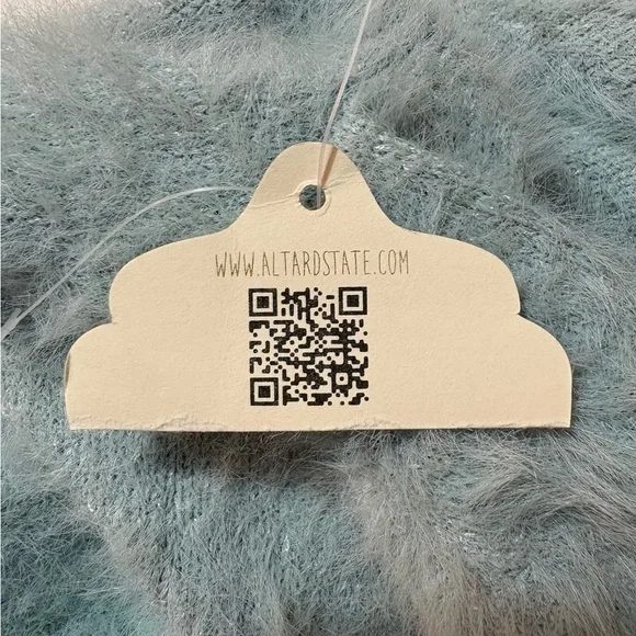 NWT Altar’d State, Cropped Cardigan, Fuzzy Light Blue, Size M - Picture 7 of 9